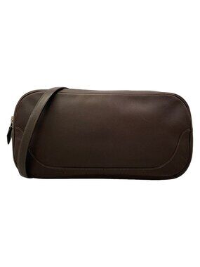 Hermes Shoulder Bag Dark Brown Silver